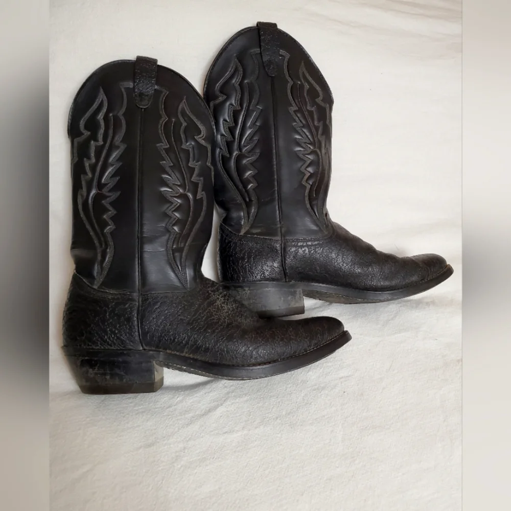 Vintage Silverado Leather Western Boots Men's Size 9B Made In USA Classic